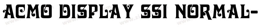 Acmo Display SSi Normal字体转换